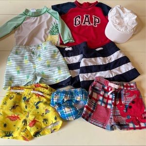 Boys swim lot 8 pieces 3-12 months
